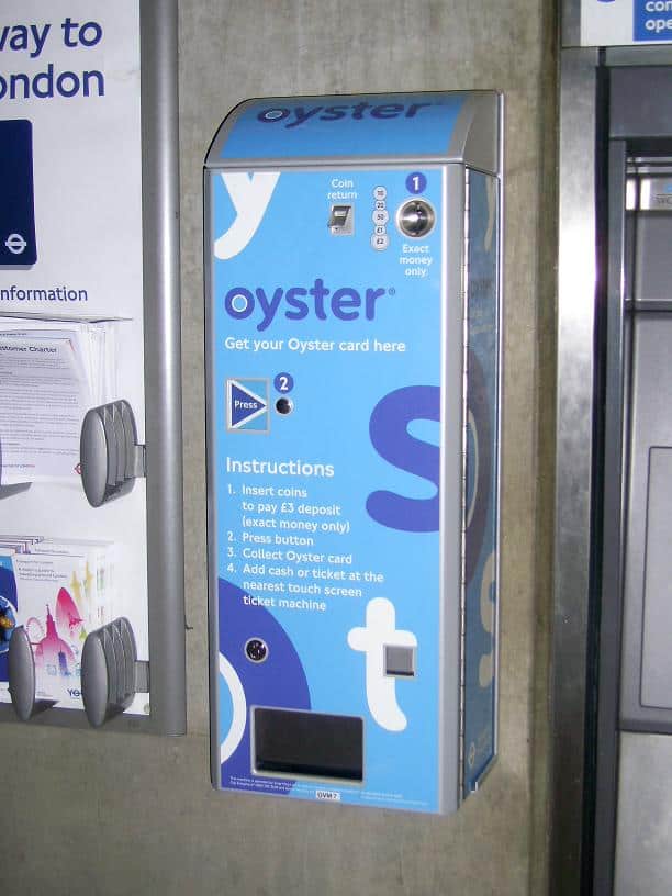 Prodejní automat Oyster Card