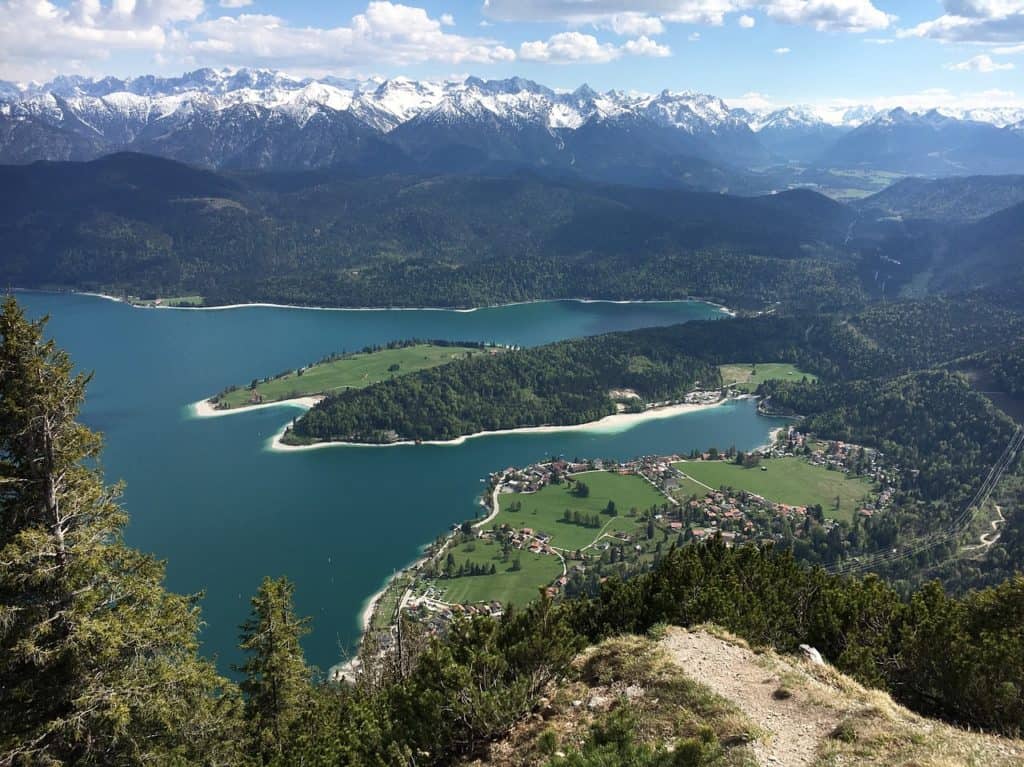 jezero Walchensee / turistika Německo