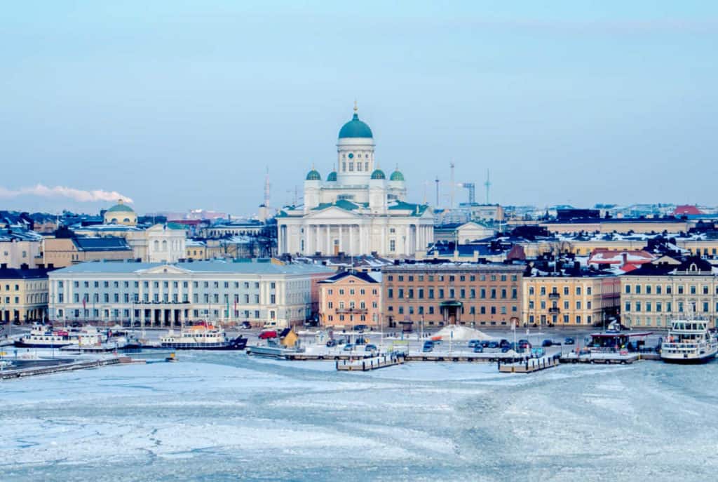 Helsinky v zimě