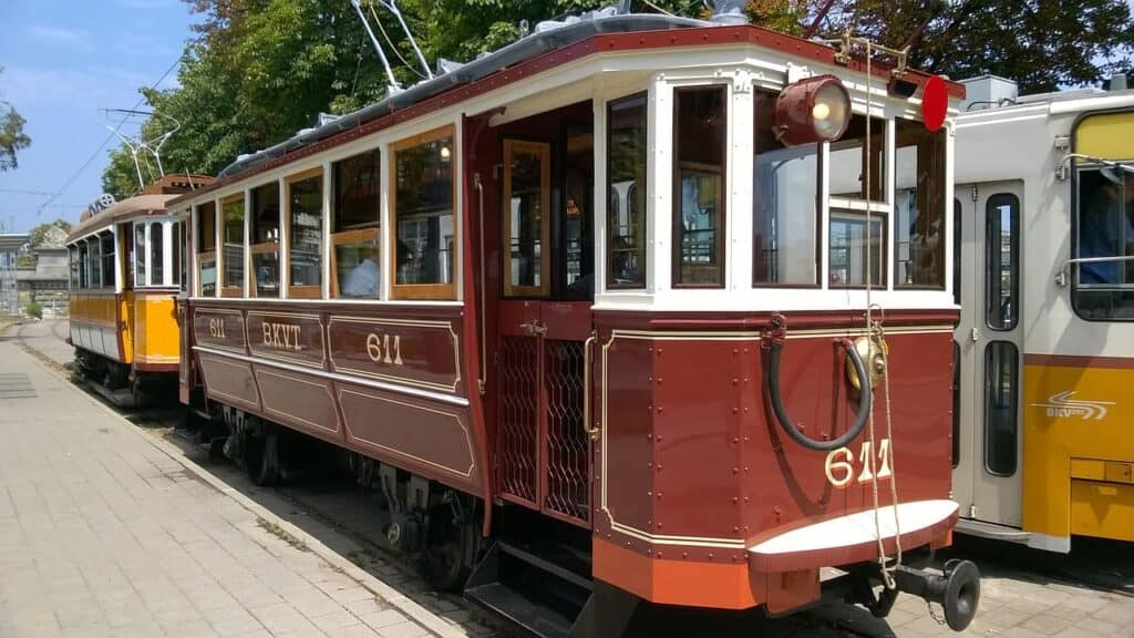 historická tramvaj v Budapešti
