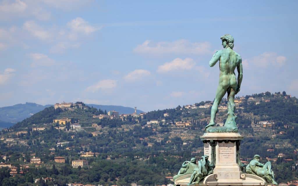 Piazzale Michelangelo Florencie / socha Davida