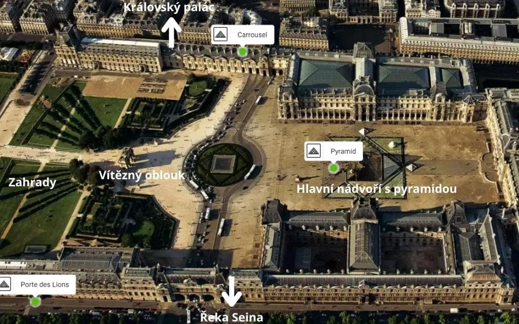 Muzeum Louvre mapa