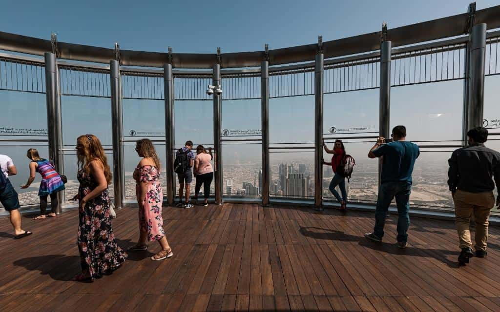 Burj Khalifa Dubai view and observation desk