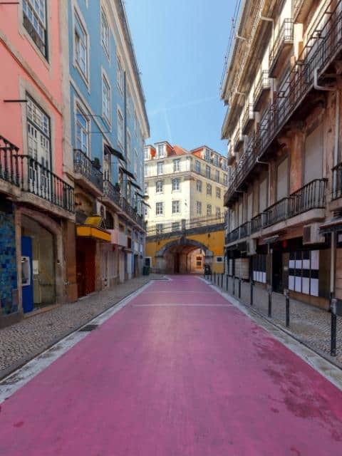 Rosa Straße Lissabon