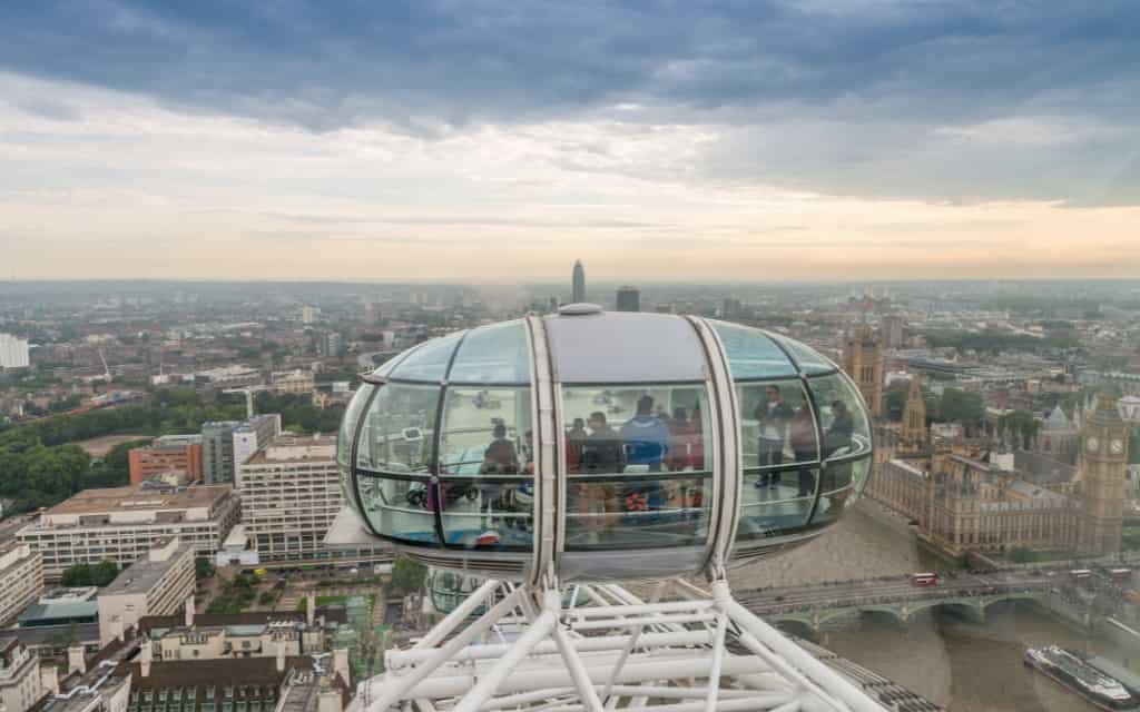 Londýn za 3 dny itinerář / London Eye výhled