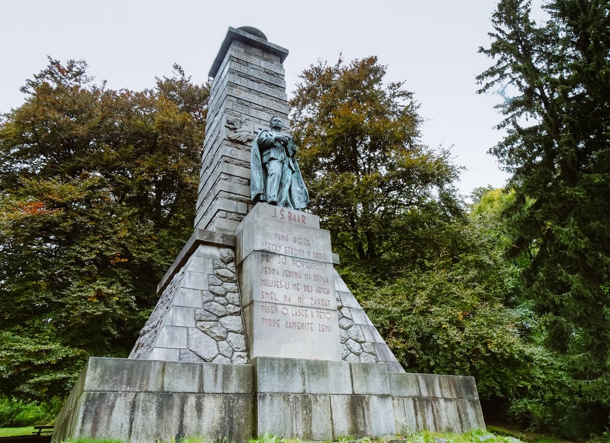 Český les, pomník Jindřicha Šimona Baara