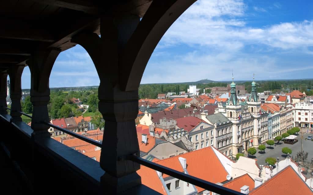 Výhled na Pardubice ze Zelené věže / východní Čechy zajímavosti