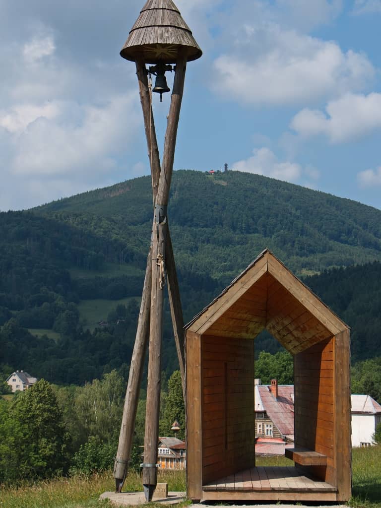 Zvonička za restaurací Rekovice Frenštát pod Radhoštěm