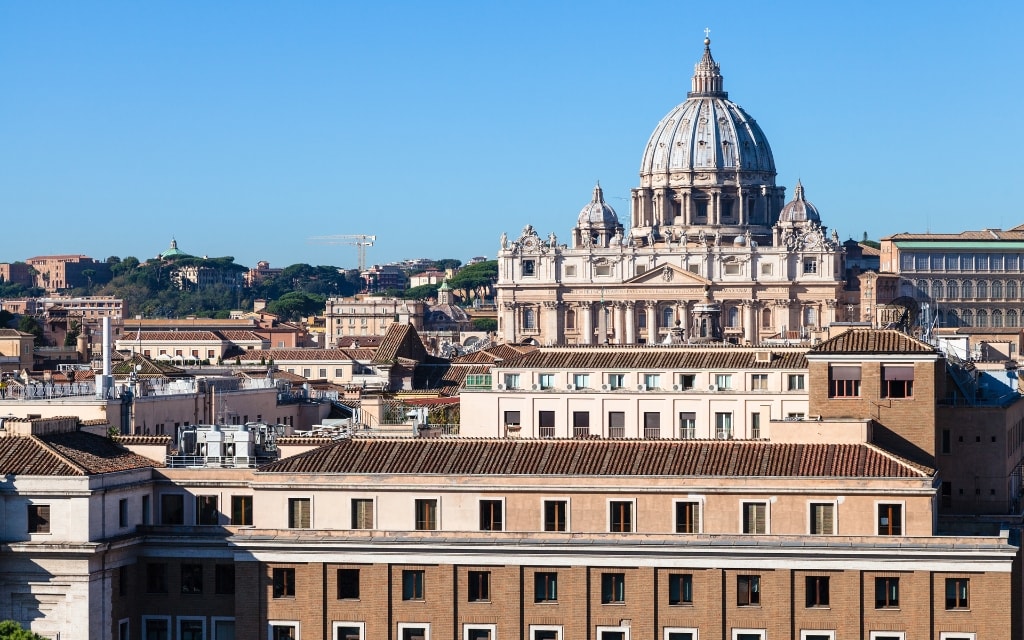View of the Borgo district and the Basilica of St.
St. Peter's Basilica from the Castle of the Angels 