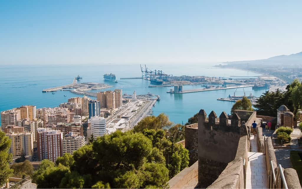 výhled z Castillo de Gibralfaro Málaga