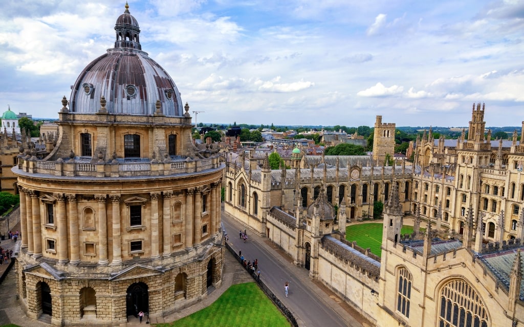 oxford - Výhled na Oxford z kostela Panny Marie / nejkrásnější města v Anglii