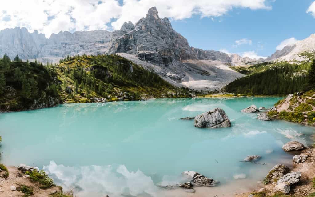 Lago di Sorapis / nejkrásnější místa v Dolomitech