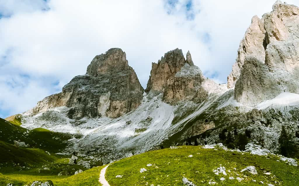 Sassolungo Passo Sella / Dolomity turistické trasy