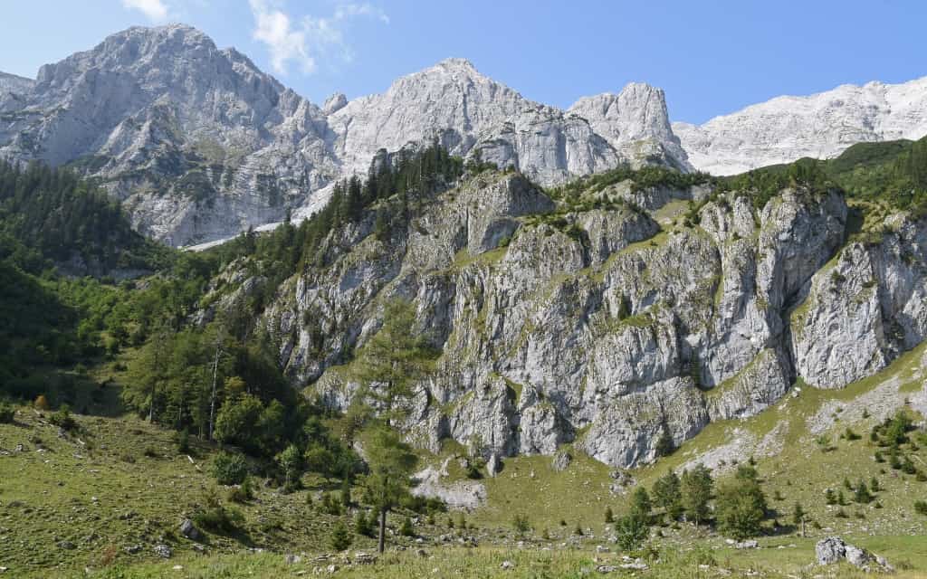 View of Hochtor, the highest peak of the Gesäuse National Park