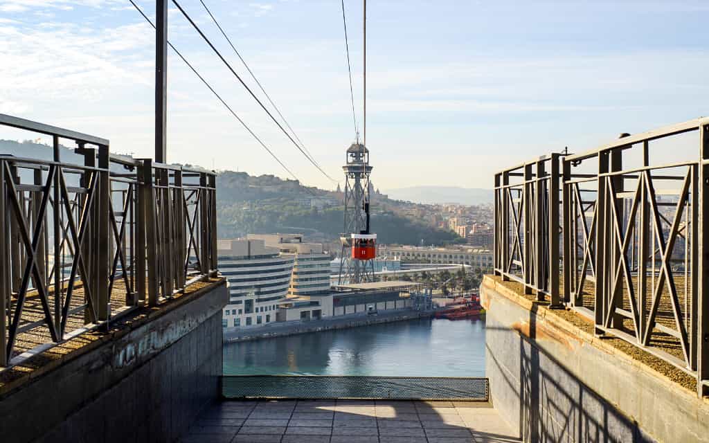 historická kabinová lanovka na Montjuïc Barcelona