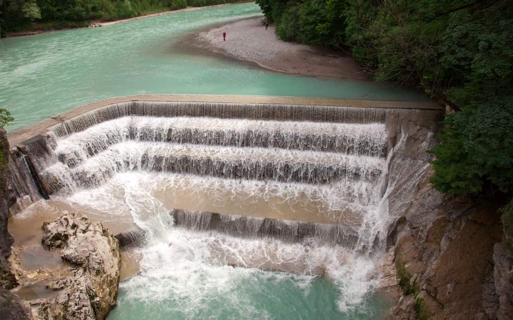 vodopády na řece Lech, Německo