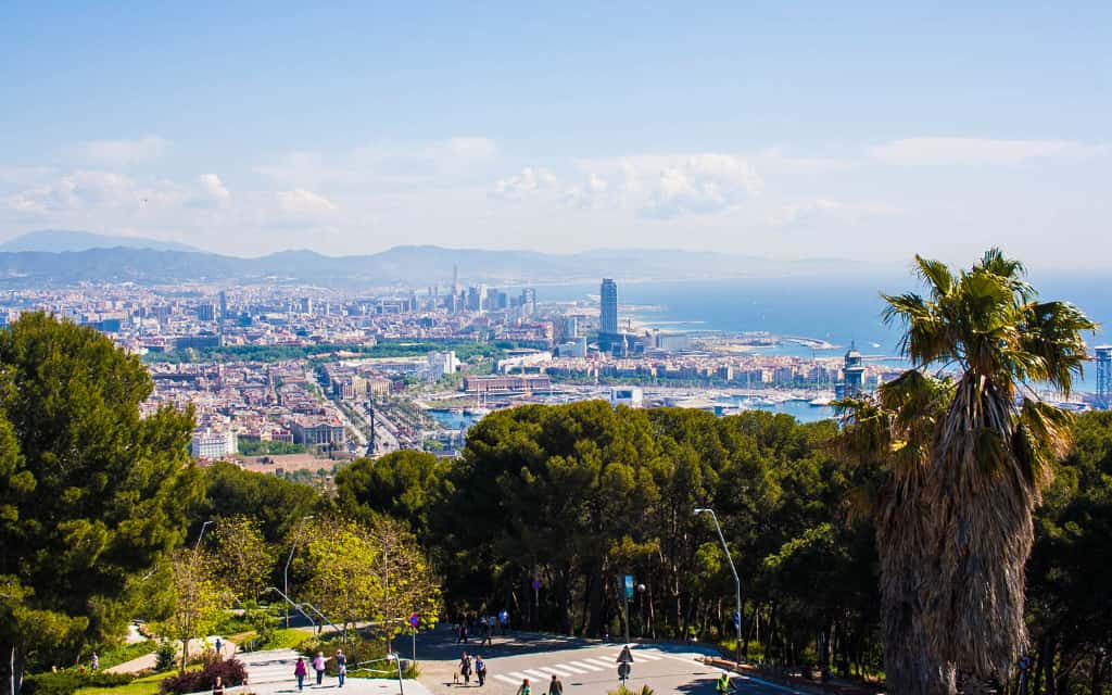 výhled z Montjuïc Barcelona