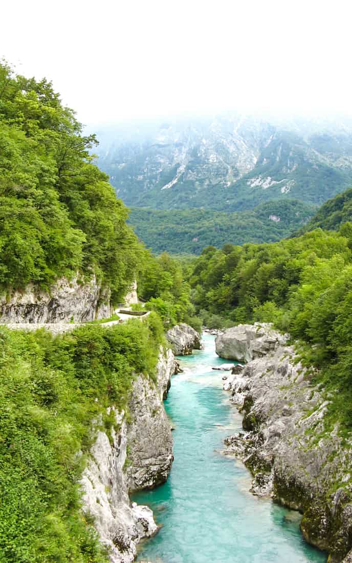 Řeka Soča / co navštívit ve Slovinsku