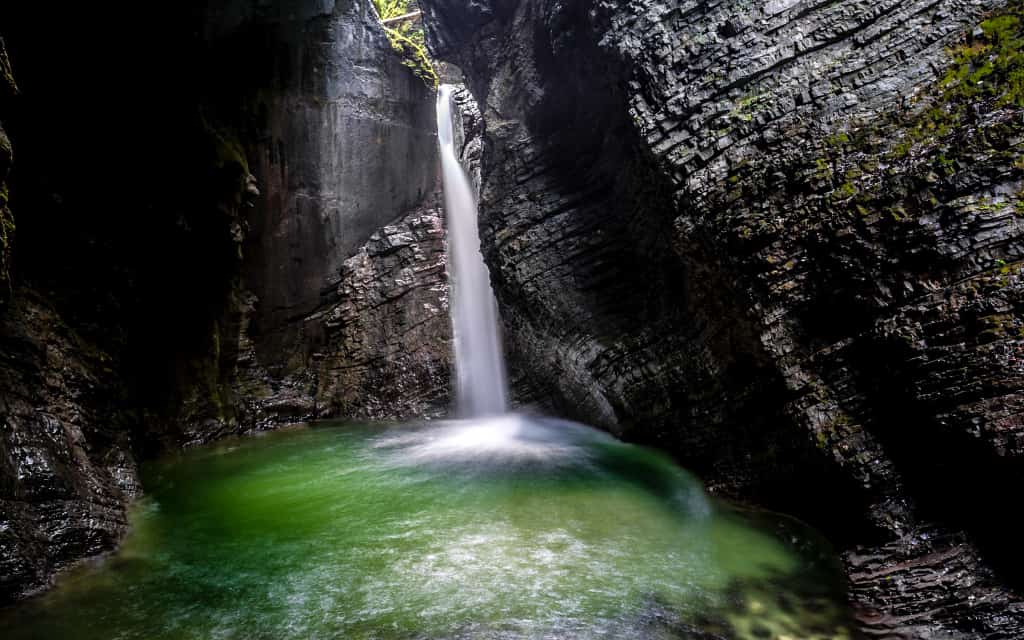 vodopád Kozjak Slovinsko