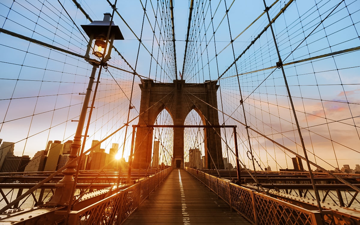 Brooklynský most / památky New York / Brooklyn Bridge