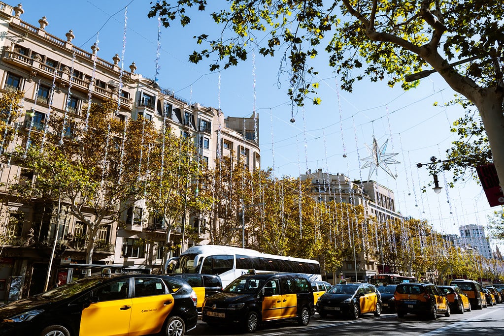 taxíky v Barceloně