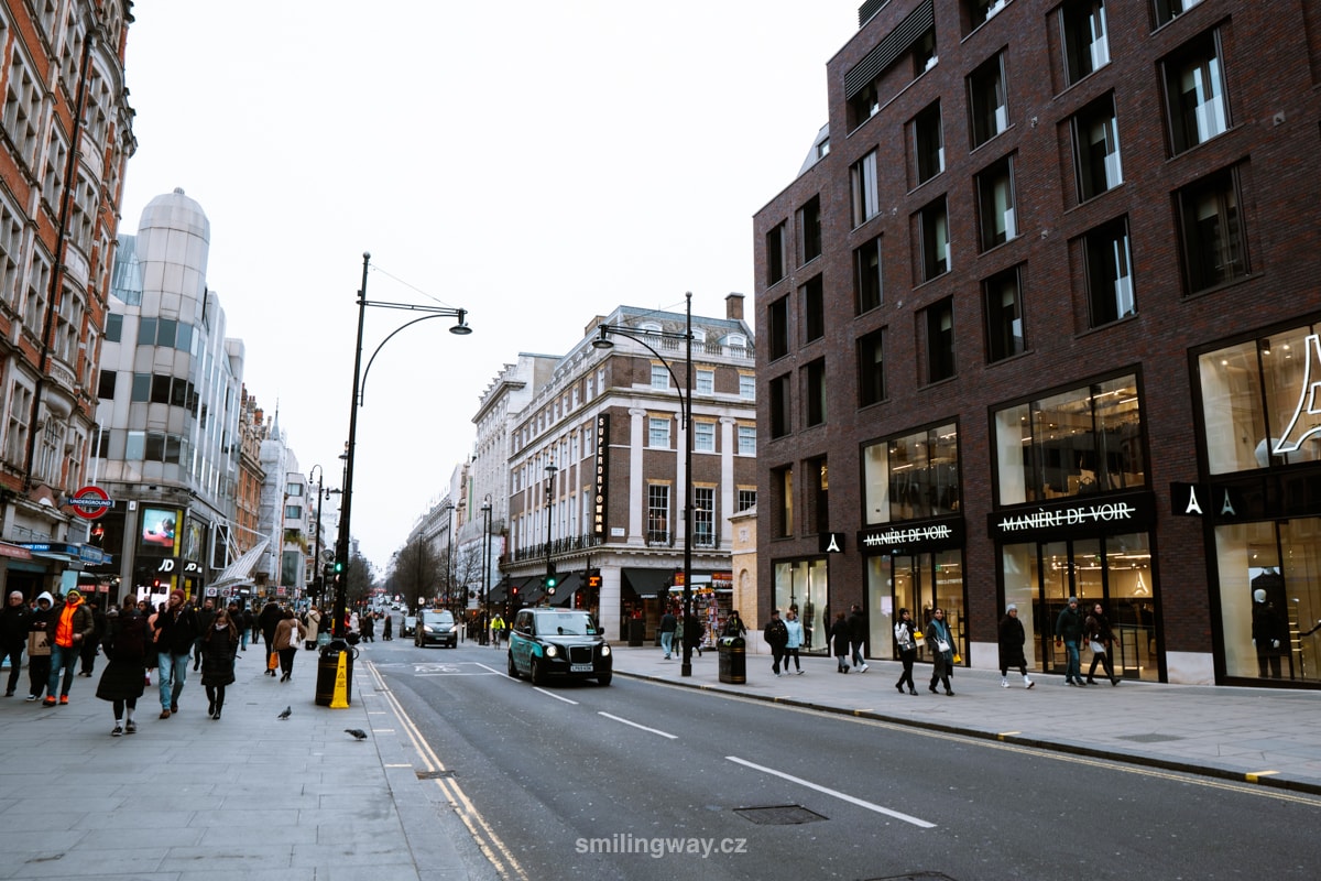 Londýn Oxford Street / Londýn za 5 dní