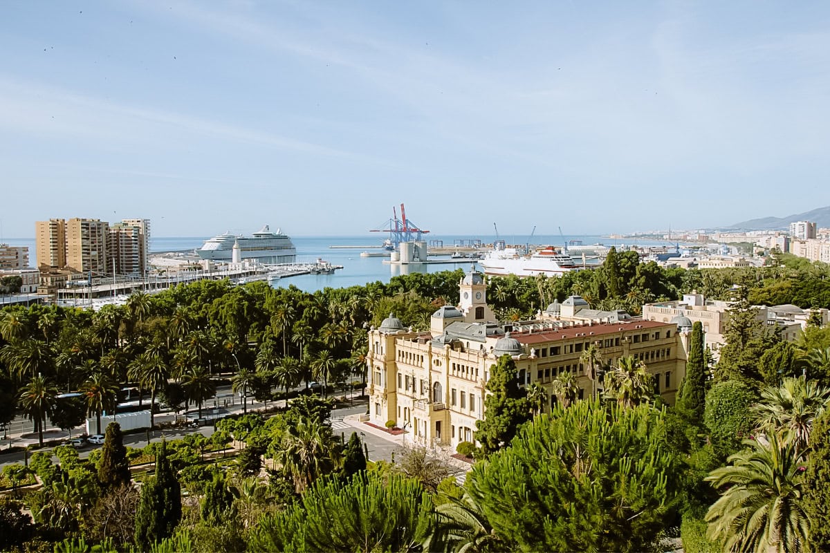 Výhled z Castillo de Gibralfaro Výhled z Castillo de Gibralfaro