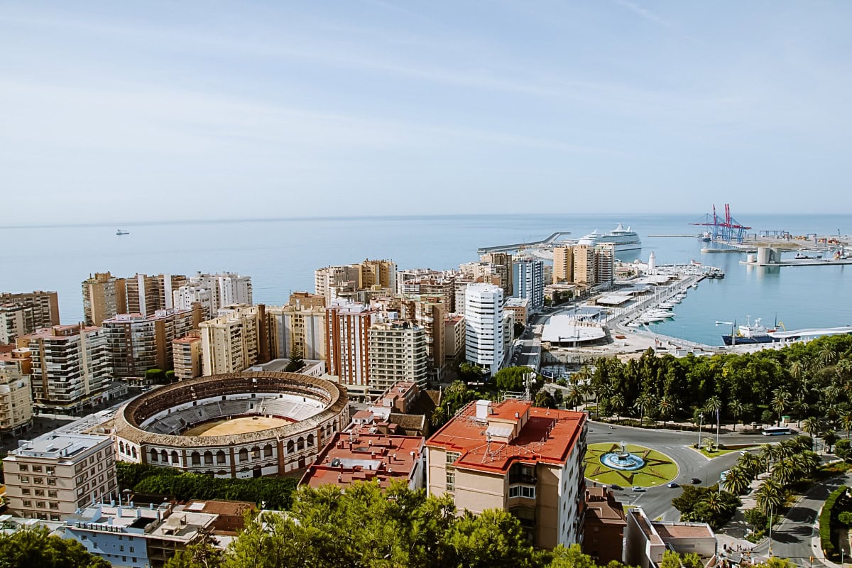 výhled z Castillo de Gibralfaro Málaga výhled z Castillo de Gibralfaro Málaga