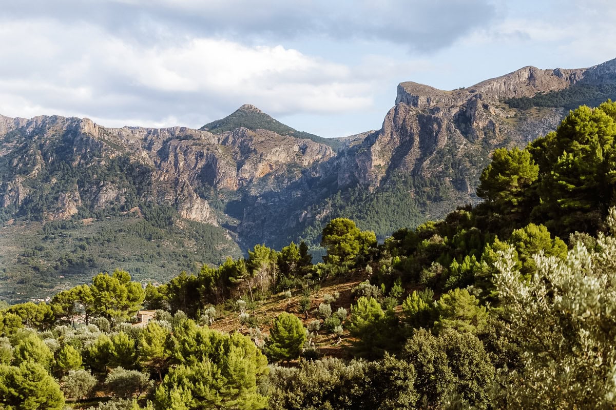 výhled na Serra Tramuntana při cestě po M-10