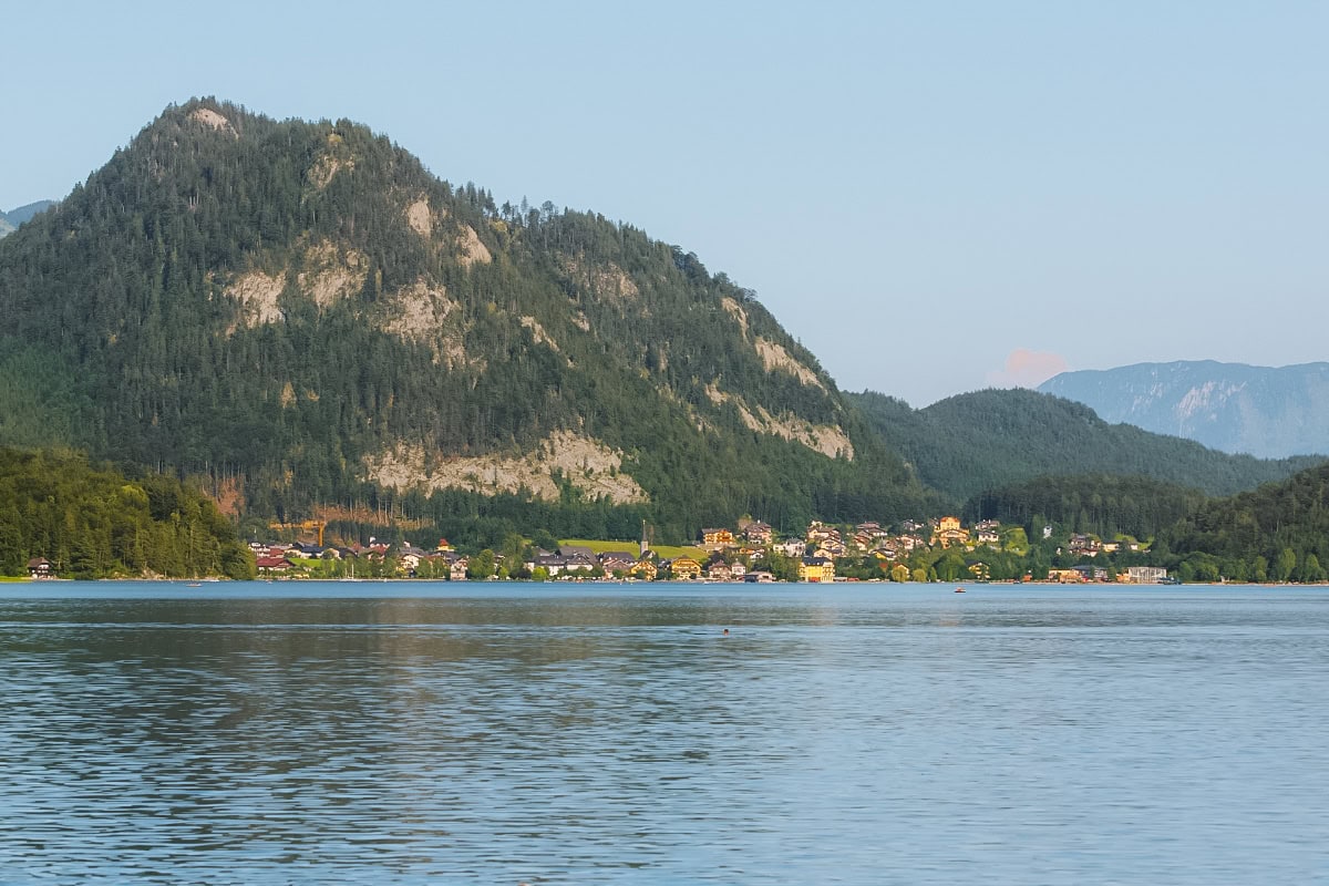 Fuschlsee nejkrásnější jezera v Salzkammergut Rakousko