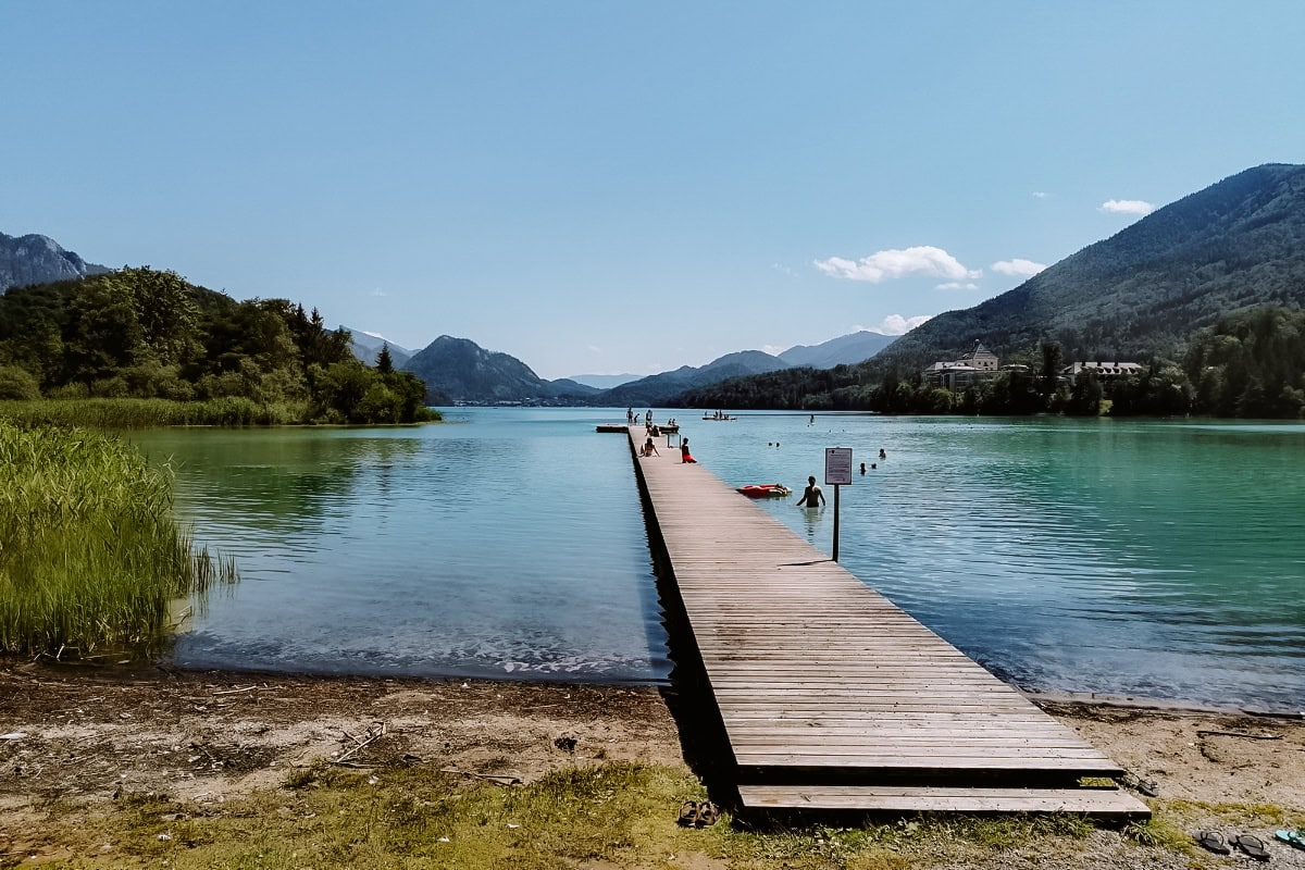 Fuschlsee nejkrásnější jezera v Salzkammergut Rakousko