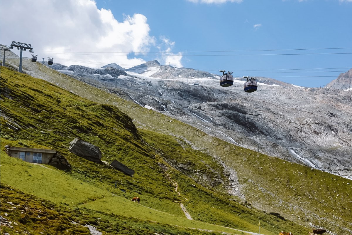 lanovka na ledovec Hintertux