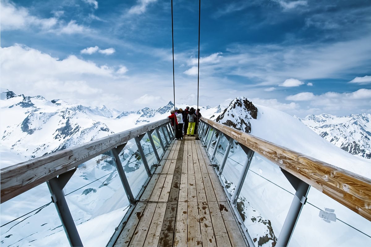 Panorama Footbridge at the top of Tiefenbachkogl
