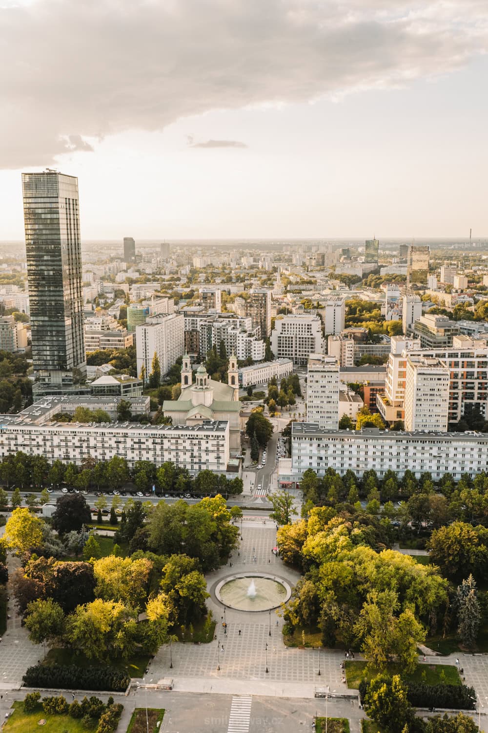 Varšava pohled z Paláce kultury a vědy