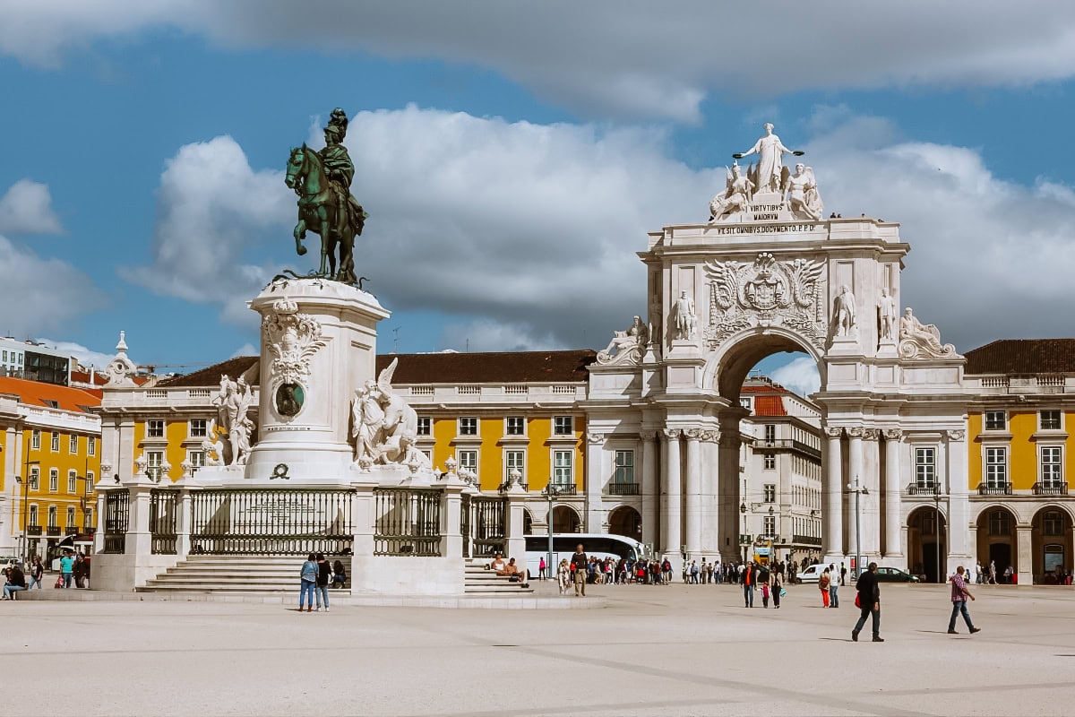 Praça do Comércio Arco da Rua Augusta na Praça do Comércio