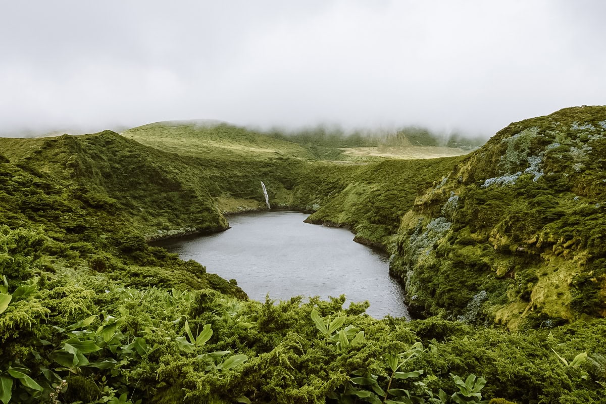 Caldeira Fundaa na ostrově Flores Caldeira Fundaa na ostrově Flores