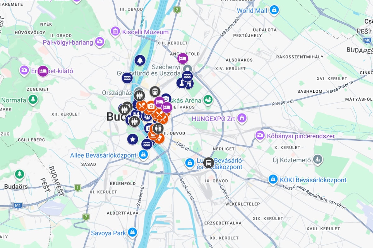 Budapest karte