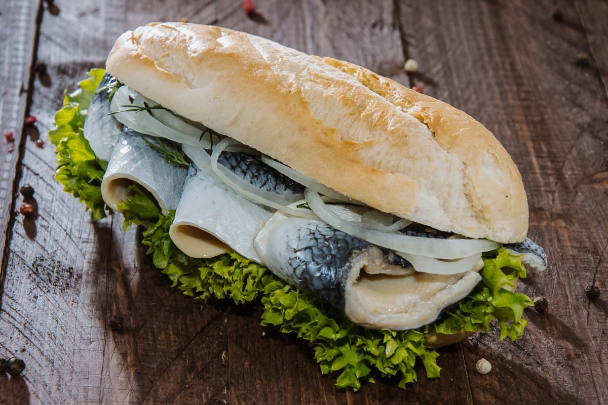 Fischbrötchen - kam na jídlo v Hamburku